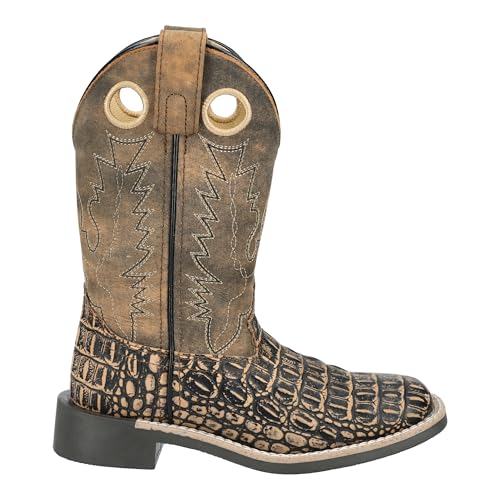 Smoky Mountain Western Boots Boys Gator Leather Black Brown 3401Y3