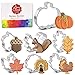 Fall and Thanksgiving Cookie Cutters Set 7-Pc. Made in the USA by Ann Clark, Pumpkin, Maple Leaf, Turkey, Squirrel, Acorn