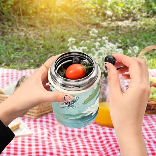Tarro de comida aislado hermético de 500ml para llevar almuerzos calientes 6