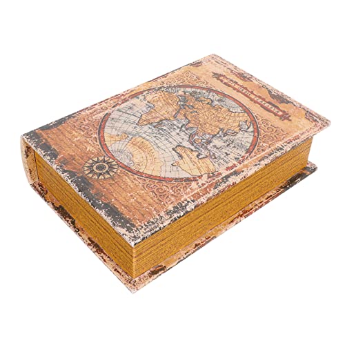 Zerodeko Boîte De Rangement Style Rétro En Forme De Livre Faux Livre Vintage Boîte Décorative Pour Bureau Maison 24 X 17 X 2.4 Pouces Compartiment Secret...