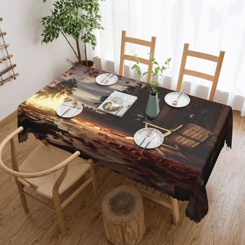 Nappe rectangulaire en tissu The Fire Pit pour masquer et protéger les tables - 2