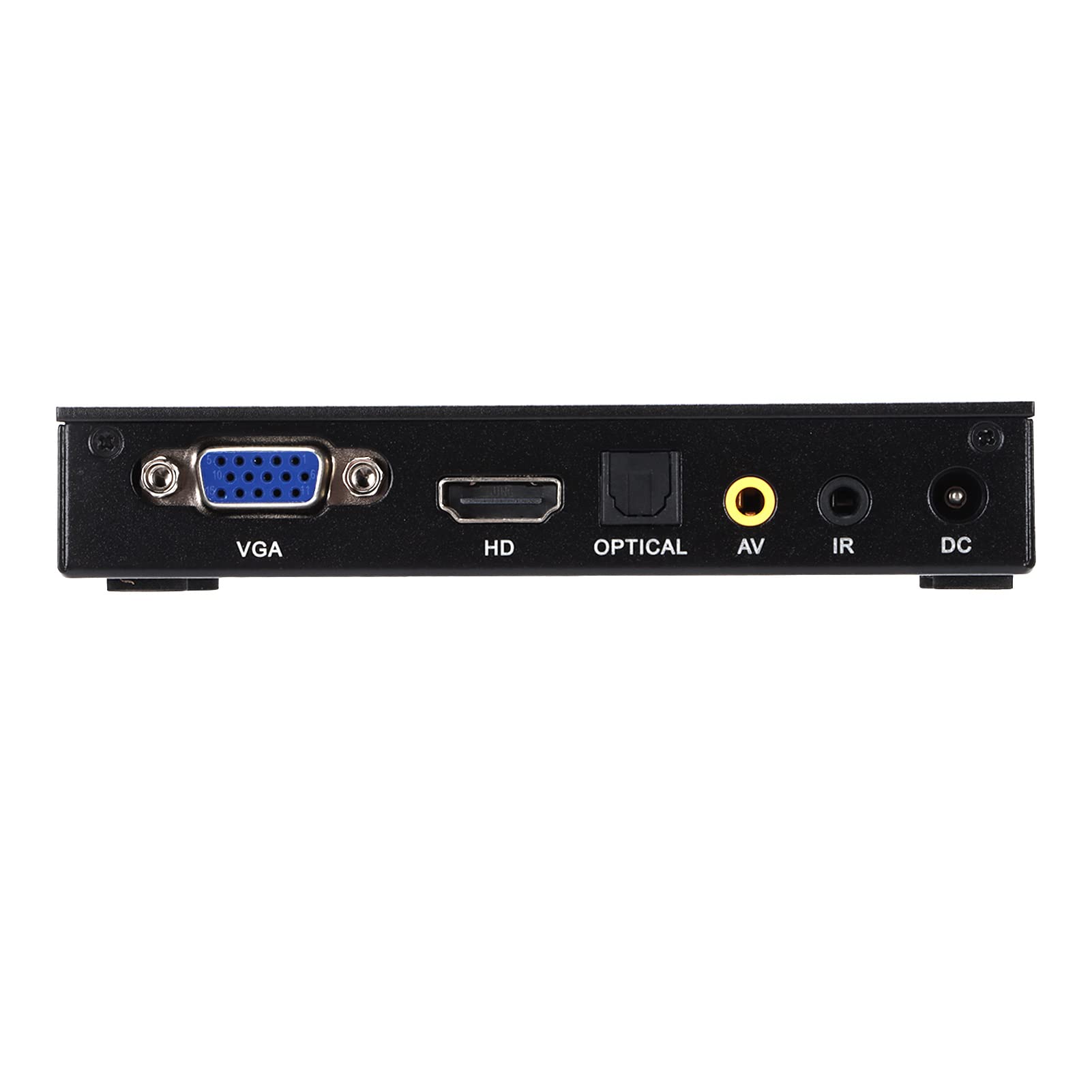 SONK Cyfrowy odtwarzacz multimedialny 4K Ultra HDMI z obsługą pilota zdalnego sterowania Wyjście VGA/Optyczne wyjście audio i ekran telewizora 4K 60 FPS, odtwarzacz multimedialny USB do pamięci USB