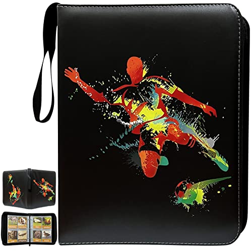 Iotexpo Card Binder Case 4-Pocket Trading Card Binder With Sleeves 400 Pockets Card Collector Binder Album Holder For Boys Girls Toys Gift #TOP30