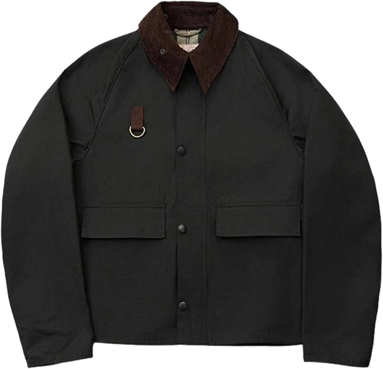 Men's Cotton Jacket Retro Outerwear Boxy Fit Short Length Zipper Lightweight Jacket