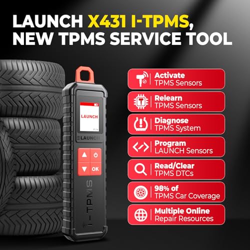 LAUNCH X431 i-TPMS TS Gun Reifendruck-Detektor, Aktivieren/Neu Lernen/Programm Reifendrucksensoren, RDKS-Diagnosetool Arbeit mit X431 V+/PROS V/PAD VII(Kann allein über i-TPMS APP verwendet Werden)