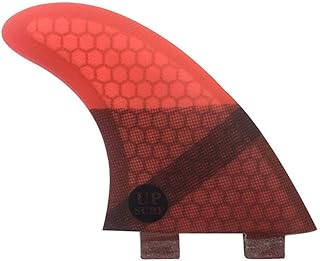 PAKLIF Surfboard fins G3 Fins Fins Surfboard Fin Honeycomb Fibreglass Fins Red Color for Longboard, Surfboard & Paddleboard