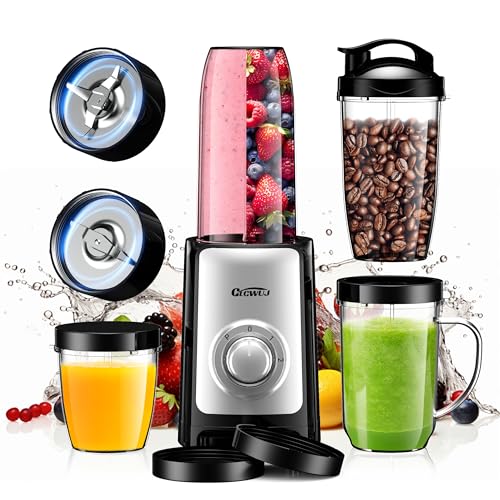 Smoothie Blender, Personal Blender for Shakes and Smoothies,12Pcs Coffee Grinder and Countertop...