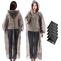 ENCOVY 5er Pack Einweg Regenponcho, Einmal Regencape atmungsaktive, wasserdichte Regenmäntel & Regenjacken mit Kapuze, Passend für Damen & Herren, ideal bei Camping, Angeln, Festivals, Outdoor