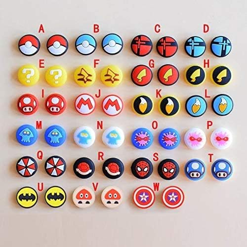 Silicone Analog Thumb Grip Stick Set Joystick Cap Thumbstick Cover Caps for Switch NS Switch Lite Controller Thumbsticks Cap (D)