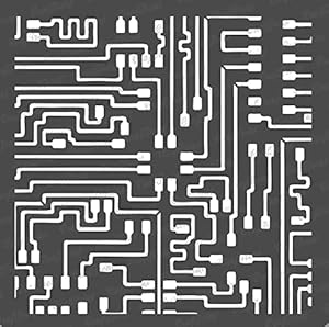 Digital Stencil for Painting on Canvas - Circuit Board Stencil - Size: 6X6 Inches - Reusable Stencils for Art - Texture Painting Stencil for Craft and Art - Design Stencils for Painting