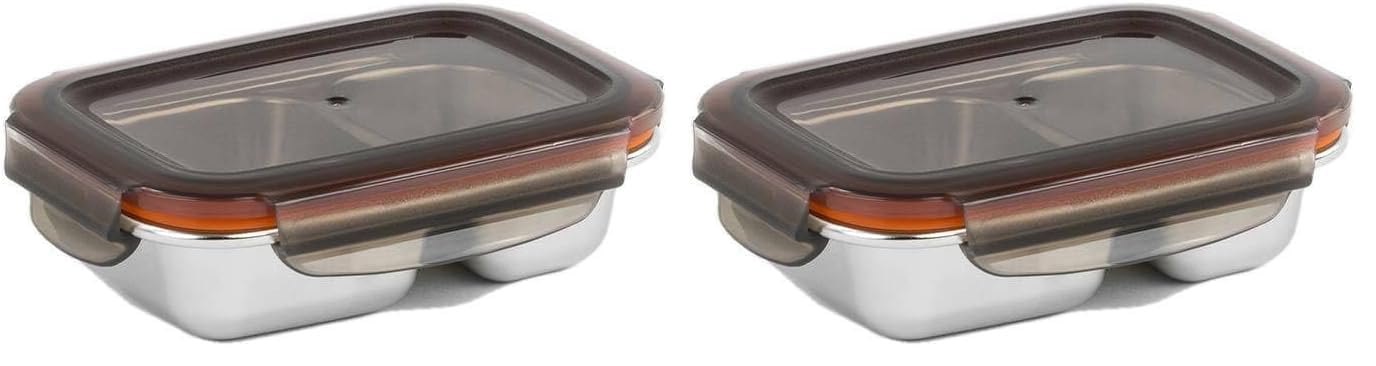 Récipient en acier inoxydable Cuitisan Candl CEC4-180 compatible micro-ondes 370ml Lot de 2