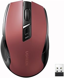 Mouse Sem Fio MU006 Vermelho 4000DPI 2.4G Sensor Preciso Design Ergonômico Confortável para Jogos Trabalho Compatível com Windows Linux Portátil Compacto MPOWER