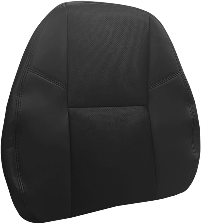 Driver Top Lean Back Leather Perforated Seat Cover, Replacement Black Driver Side Seat Cover Compatible with Cadillac Escalade/with Chevy/with GMC 2007-2014