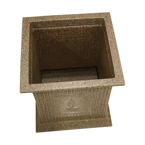 Image of Harshdeep Tulsi Plant Pot - Indoor Outdoor Home Balcony Window Garden Decorative UV Resistant 12 Inch Light Weight Roto Pot (Sand Stone)
