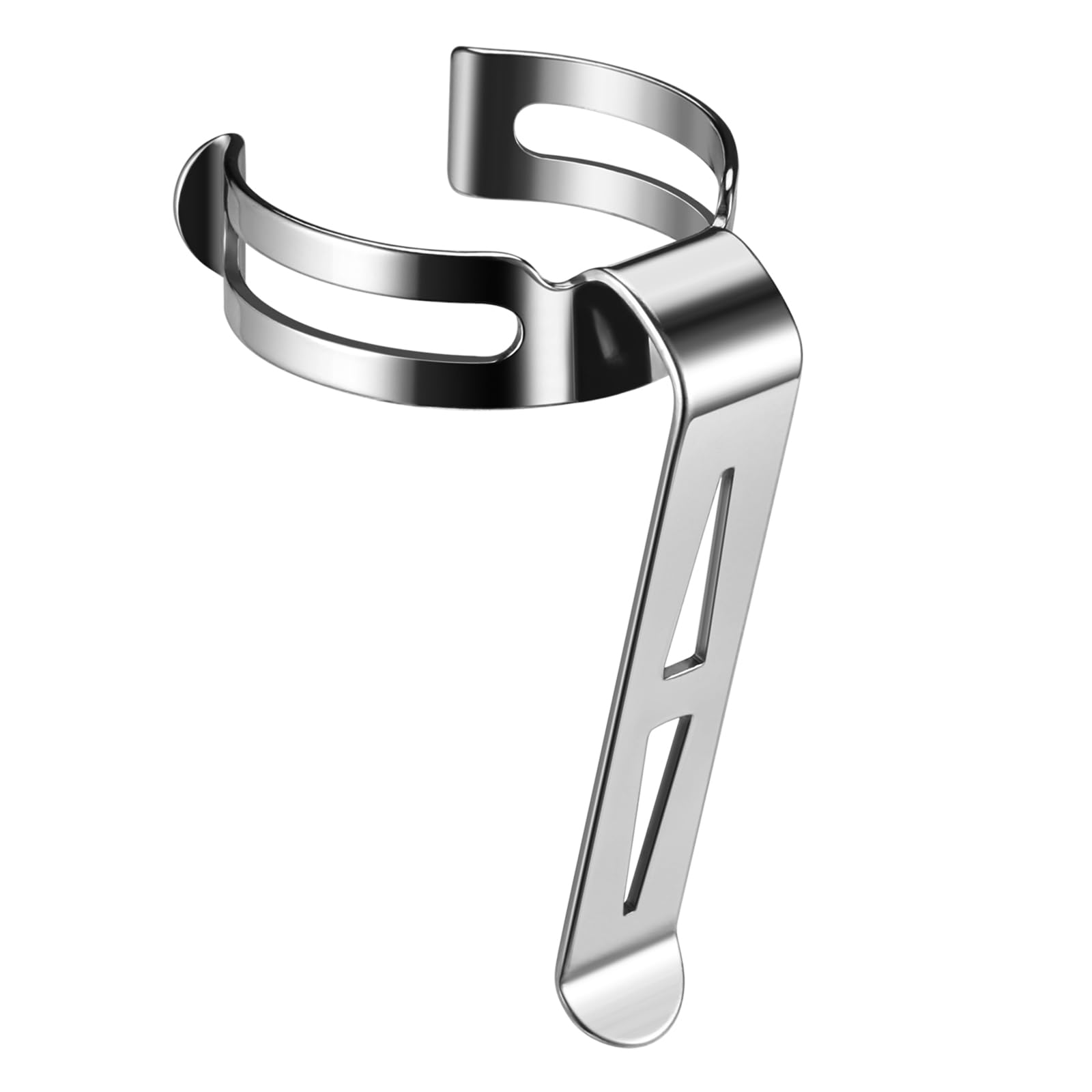 LIGHTFE B107 Flashlight Clip for 25-27mm Diameter, 8-8.4mm Slot Width - Stainless Steel Pen, Hat, Pocket, or Bag Clip