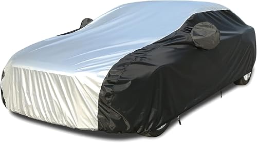 Coverado Funda de automóvil impermeable para todo tipo de clima para automóviles, cubierta completa 210D para exteriores, protección contra rayos