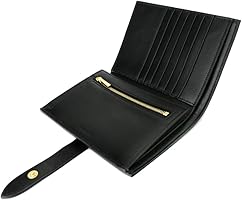 CELINE ブラック レザー 二つ折り財布 CELINE 二つ折り財布 黒 レザー