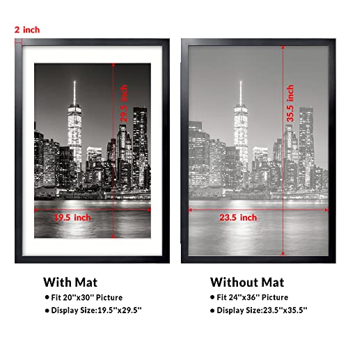 Annecy 24X36 Picture Frame Black（2 Pack）, 24 X 36 Picture Frame For Wall Or Desktop Decoration, Classic Black Minimalist Style Suitable For Decorating Houses, Offices, Hotels #TOP1