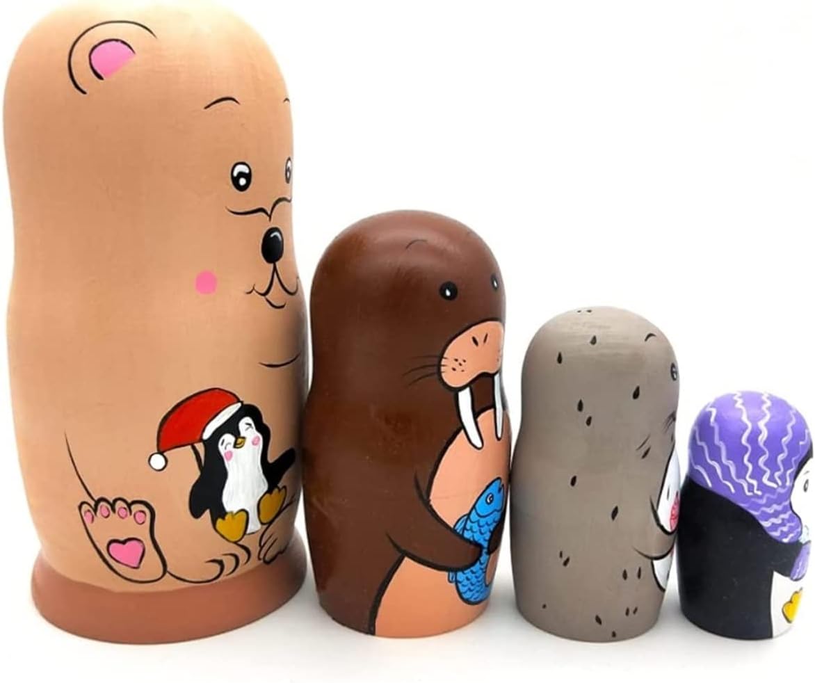 Matryoshka Stacking Dolls Matryoshka Set 10 Pieces Nesting Dolls Handmade Wooden Different Pattern Small Items Matryoshka Doll Handmade Matryoshka Doll Russian