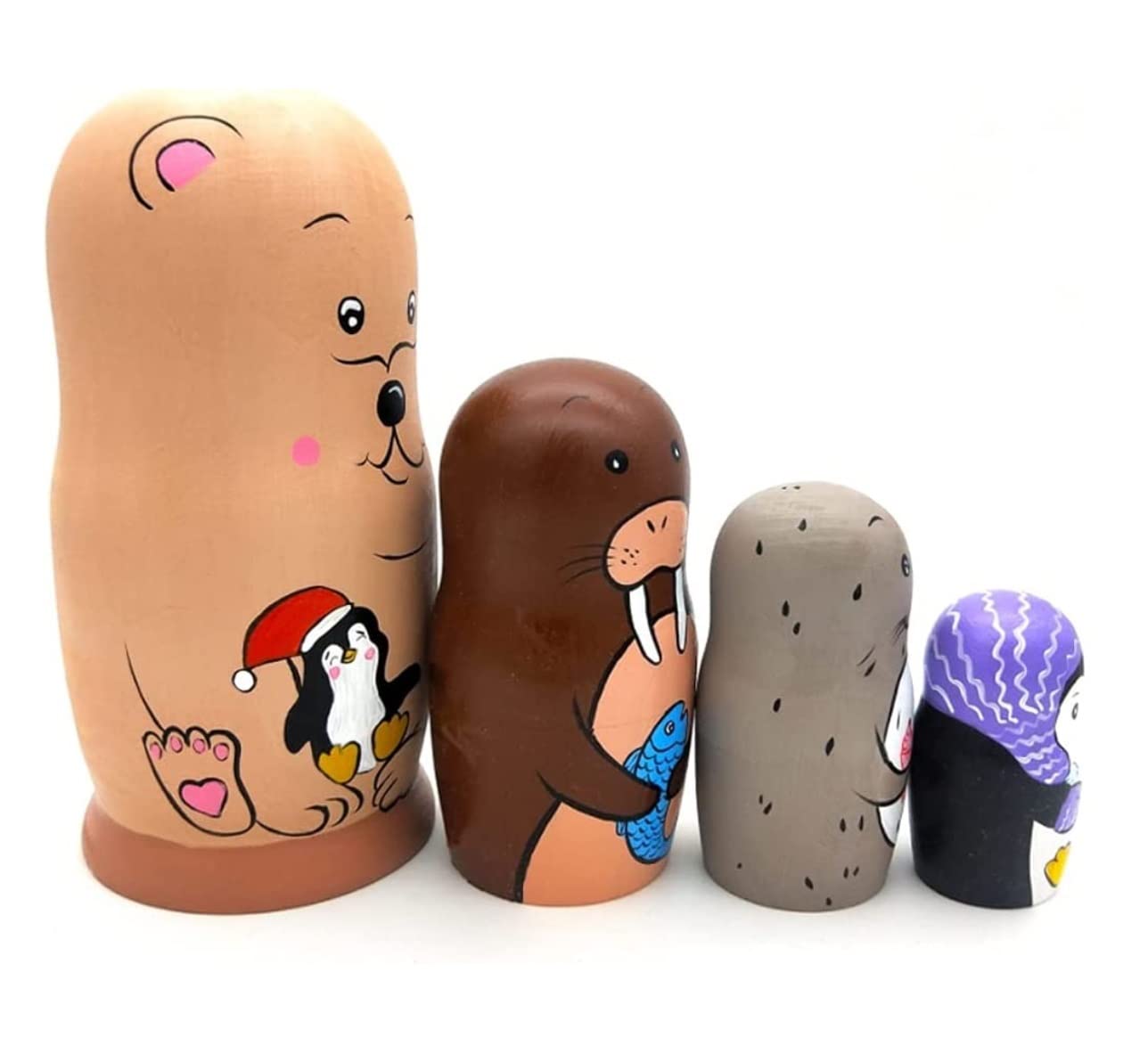 Matrioska Set Matrioska 10 Pezzi Bambole Nidificanti Fatte A Mano In Legno Diversi Modelli Piccoli Oggetti Bambola Fatta A Giocattolo Impilabile