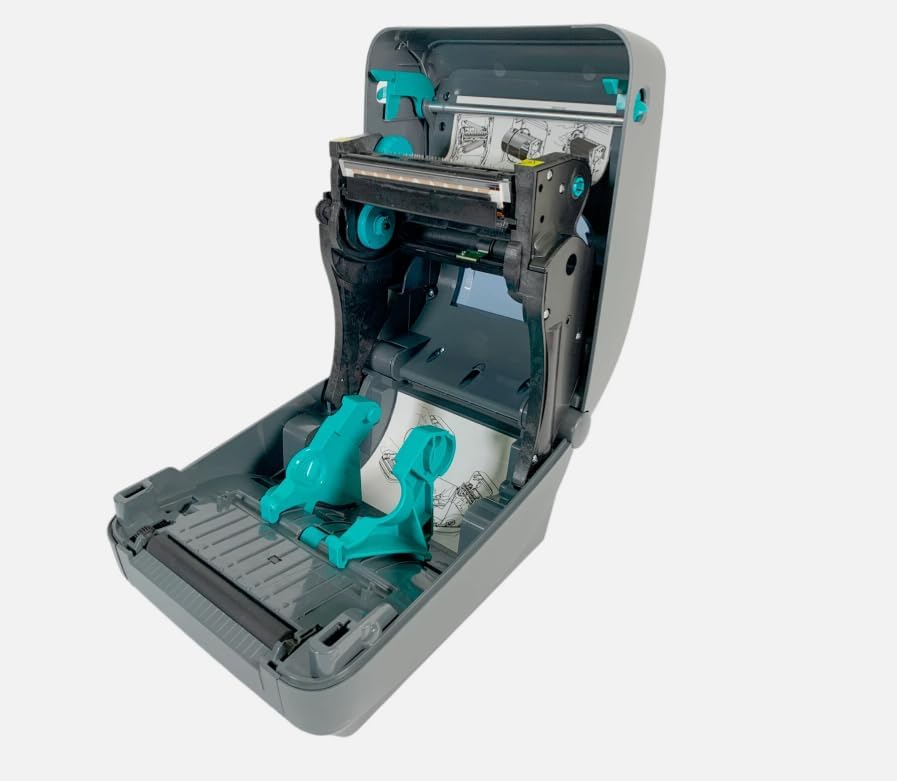 Zebra GX430T Thermal Transfer Barcode Printer 300 dpi USB LAN GX43-102410-000 Bundle with AC Adapter and Cables (Renewed) - Image 4