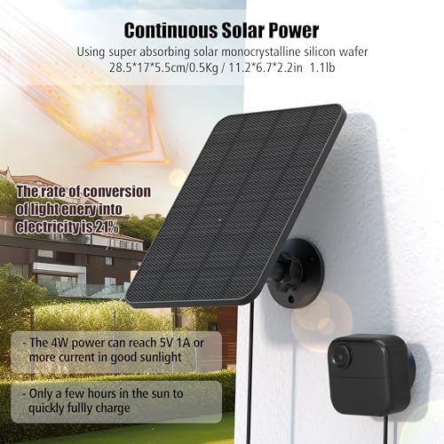 Panel solar para Blink Outdoor de 4W que elimina el cambio de baterías con protección IP65 4