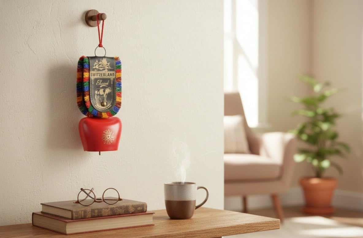 Swiss Cow Bell - Vintage Metal Decor & Good Luck Charm -4 Swiss Cow Bell - Vintage Metal Decor & Good Luck Charm -4