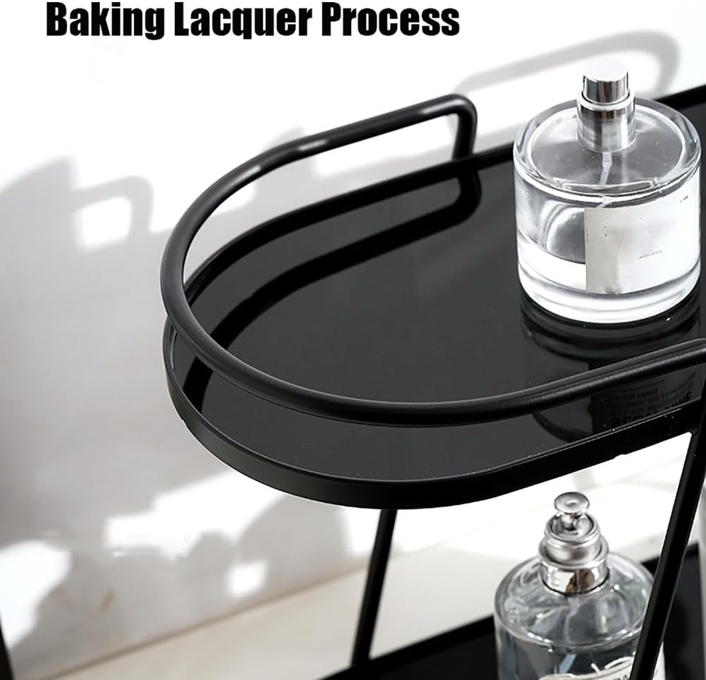 2-Tier Bathroom Organizer Countertop,Spice Rack Organizer,Cosmetics Storage Shelf, Acrylic Standing Holder,Silver