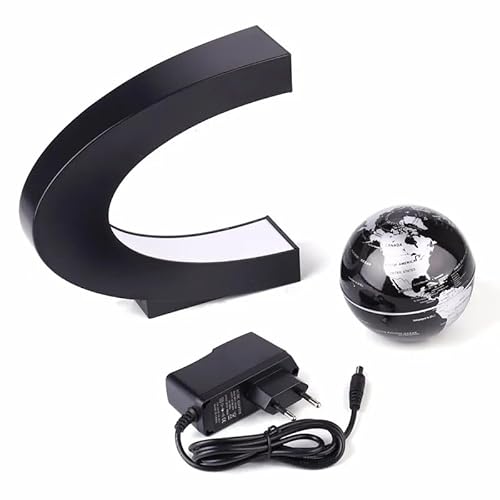 Globo Terrestre Magnético Flutuante Decorativo Com Led 17cm (Prata)