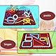 Sensorik Activity Board Doppelseitiges Aktivitätsbrett Sensorisches Aktivitätstafel für Kinder 3+ & Erwachsene zur Beruhigung, Angstzuständen, ADHD und Autismus, zum Reisetasche & 15 Schnüren(Rot)