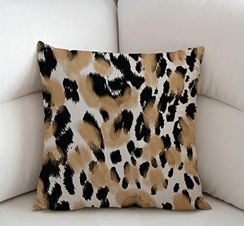 Swono Animal Leopard Print Rustic Farmhouse Decorative Throw Pillow Cover Square Cushion Case For Home Sofa Couch Decoration #TOP1