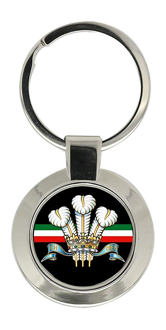 Giftshop Uk Unisex Silver Coloured Metal Royal Regiment Of Wales, British Army Key Ring