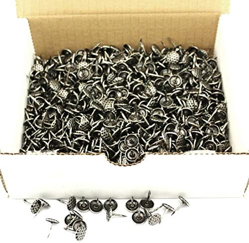 Super Sewing Supplies for C.S. Osborne 1000 Pcs 7/16" Diameter Honey Comb Old Silver Nail #7210-OSLR Tacks