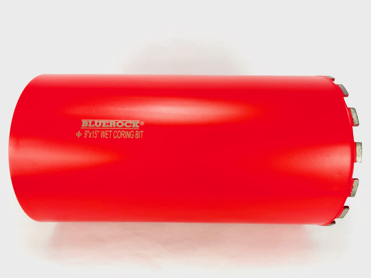 9" Inch Diamond Wet Core Drill Bit 1-1/4” Threaded by BLUEROCK Tools for Concrete Rebar Asphalt Brick Rock Masonry Hole Barrel Coring
