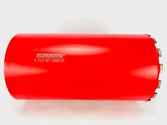 BLUEROCK 9 inch Pro Series Diamond Wet Core Drill Bit for Concrete, Rebar, Brick, Block, Masonry & Asphalt, 1-1/4 Thread