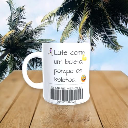 Caneca Xícara Porcelana Presente Meme Boletos Sempre Vencem