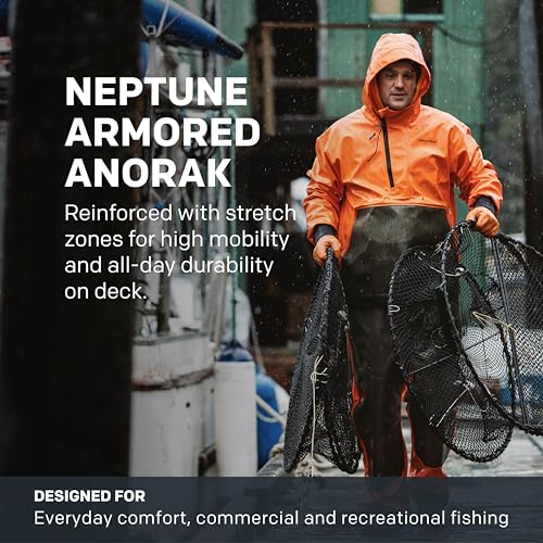 Grundens Neptune Armored Anorak Jacket - Outerwear for Fishing, Wind and Weather Resistant, Stain Resistant, Medium Duty2