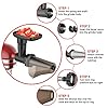 Fruit & Vegetable Strainer Attachment Set for KitchenAid Stand Mixer, Includes Food Grinder Attachment with Sausage Stuffer Tubes and Juicer Auger, Meat Grinder Attachment for KitchenAid by InnoMoon