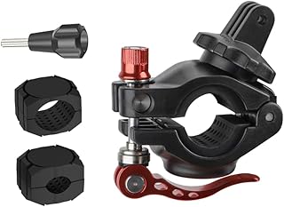 Bike Handlebars Mount for insta360 Ace Bicycle Clamp 360 Degree Rotating Bicycle Mount Motorcycle Bike Handlebar Clamp Mount Clip Clamp Multi Tube Diameter for Action4 Holder
