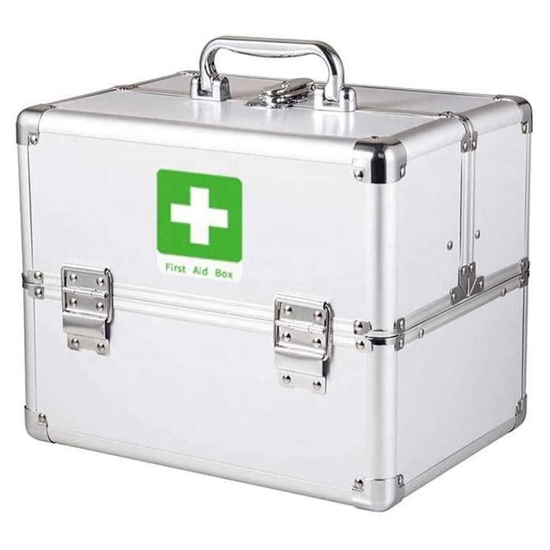 Trousse de Secours/Boîte Médicaments Boîtier de Secours de médecine en Aluminium Portable avec Verrouillage Boîte de Collecte de médicaments Boîte de Médecine Familiale (Color : Small)