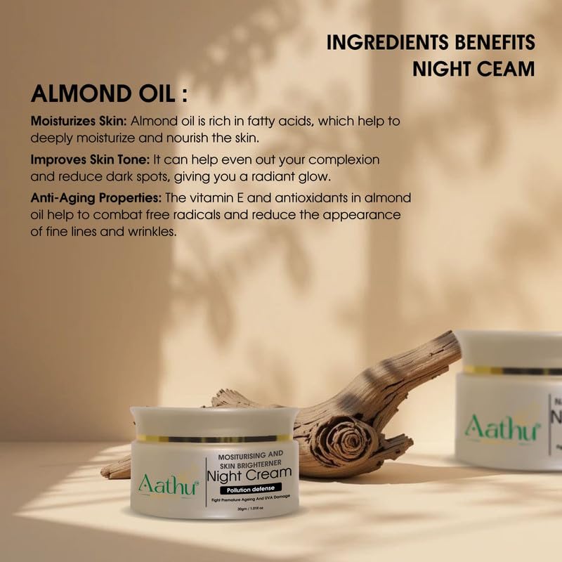 Aathu Moisturizing And Skin Brightener Day Cream As Polluation Defence (Pack 3) | White |90g | Scented | For Personal Care and Use 2