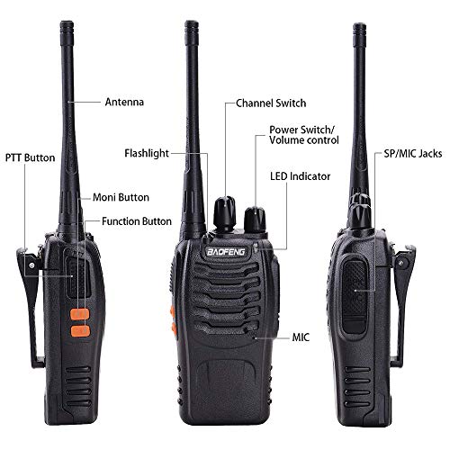 Nestling Walkie Talkie Ricaricabili Lunga Distanza Professionali Radio Ricetrasmittenti Portatili con Auricolare Originale Batteria (Confezione da 2) - Image 4