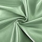 Horbaunal Sage Green Satin Fabric 60 Inch Wide by The Yard, Soft Charmeuse Satin Fabric for Wedding Dress, DIY Craftings, Costumes, 1 Yard