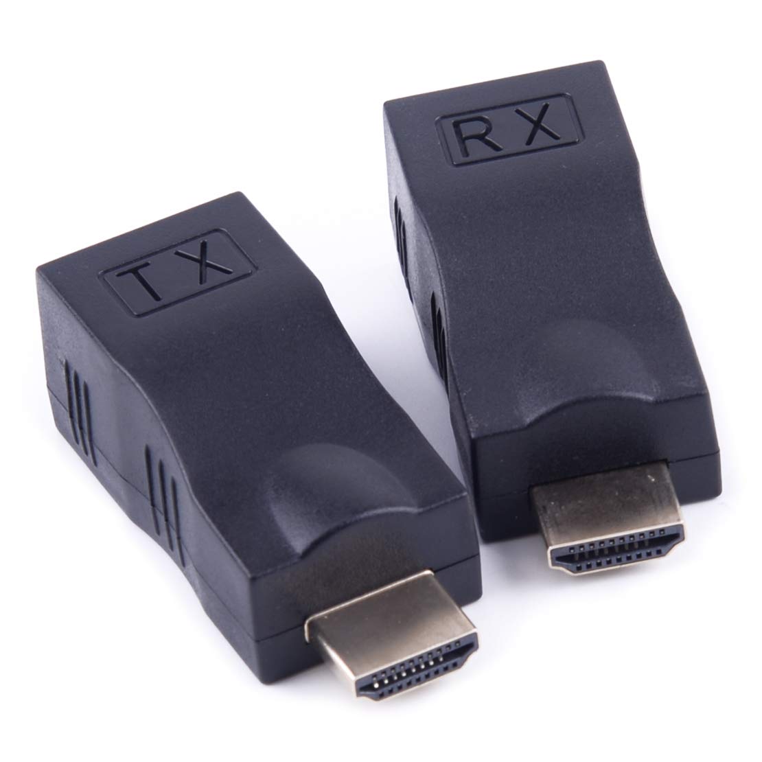 4 K 3d hdmi 30 m Extender a RJ45 sobre adaptador de señal TX RX de red Ethernet LAN y Cat 5E/6, negro