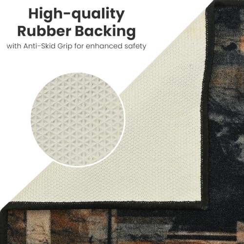 Image of FRESH FROM LOOM Anti Skid Luxury Carpet for Living Room Hall & Bedroom | 100% Nylon Carpet | Rubber Backing Grip | Anti Fade | Quick Cleaning | Washable (Light Beige| Size:- 90x150 Cm or 3x5 Fts)