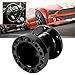 Acouto Steering Wheel Hub Spacer 3inch Car Steering Wheel Extension Spacer Aluminium Steering Wheel Hub Adapter Spacer Kit (Black)