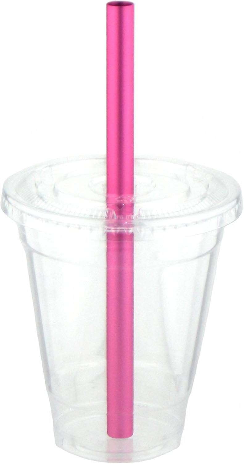 Nagao Tsubamesanjo Thick Aluminum Straw, 7.1 x 0.4 inches (18 x 1.1 cm), Silver, Made in Japan