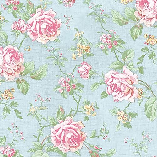DAISY 3-Ply Spring Flowers Tissue Paper Napkins Serviettes for Decoupage Lunch 33cm x 33cm - Pack of 20 (Drawn Roses with Butterflies)