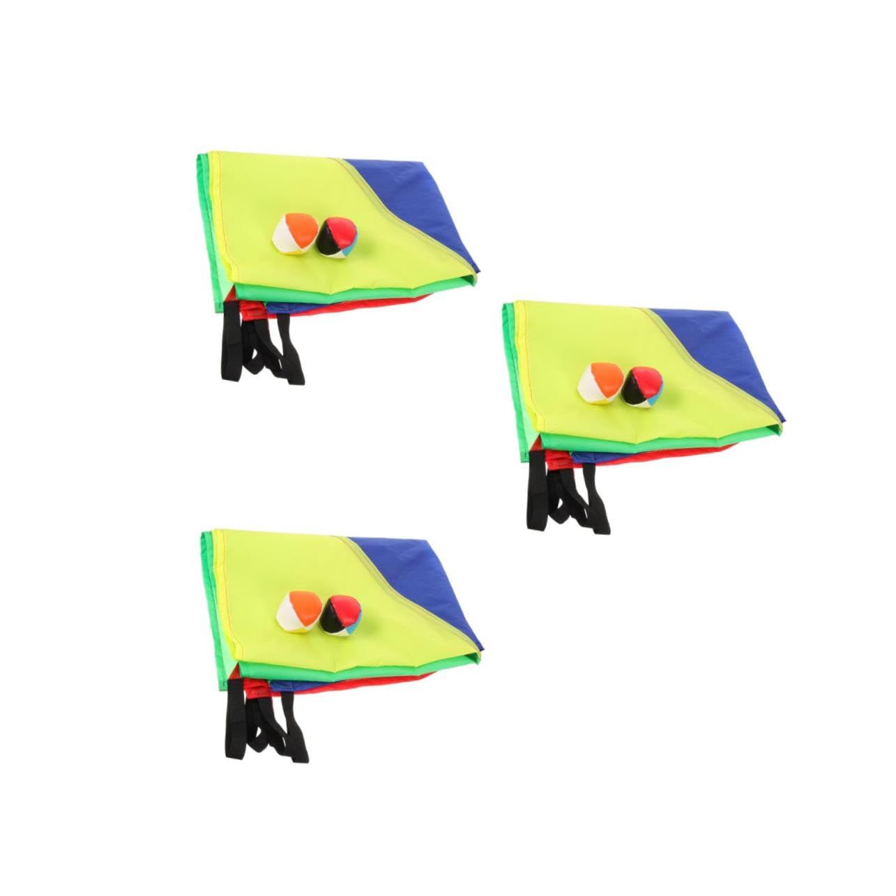 YARNOW 1 Set Outdoor Sensory Training Equipment Rainbow Umbrella Play with Cloth and Colorful Balls for Teamwork and Color Recognition Development