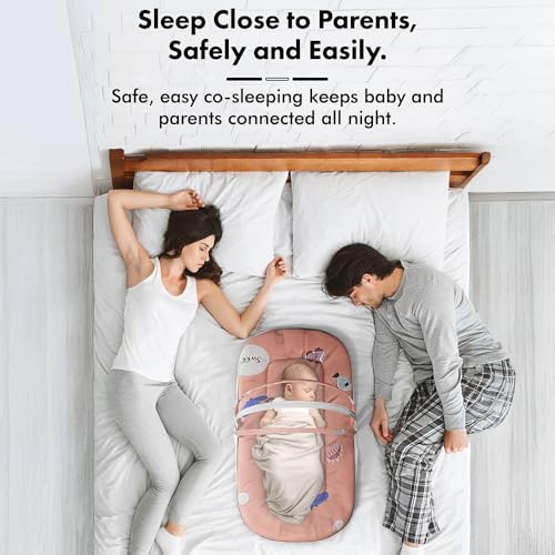 Image of StarAndDaisy 3 in 1 Baby Nest Mosquito net for Sleeping - Newborn, Mosquito net for Baby /Soft and Comfortable Bed, Washable Cotton Design for 0-12 Months Baby (Shark Print)